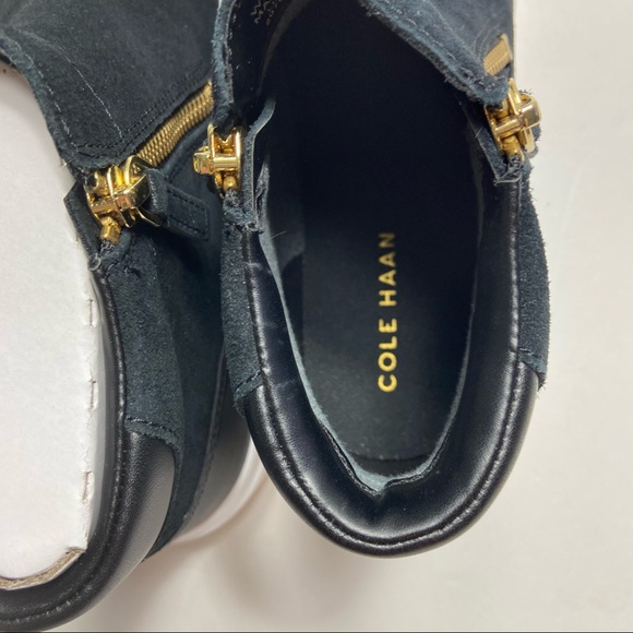New! Cole Haan black suede side zip sneakers - Picture 6 of 11